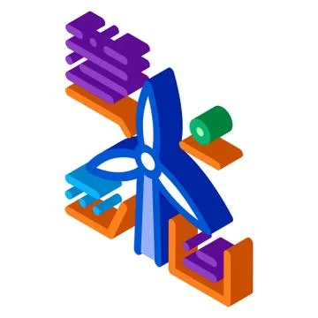 Parsing study windmill icon vector illustration 库存插图
