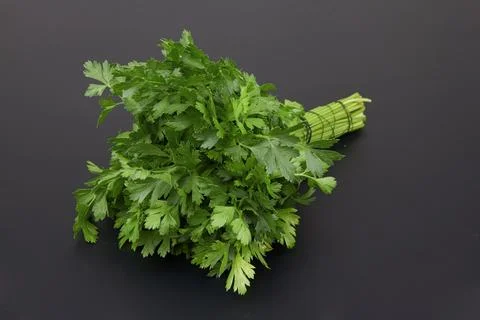 Parsley on black Stock Photos