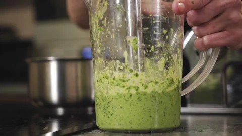 Parsley in a blender Stock Footage 147110617