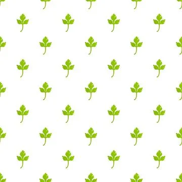 Parsley leaves repeating pattern on white background 스톡 일러스트
