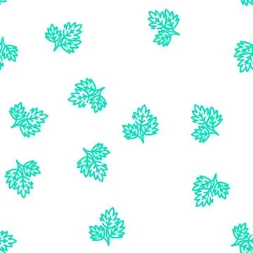 Parsley leaves vector seamless pattern Stock Illustration