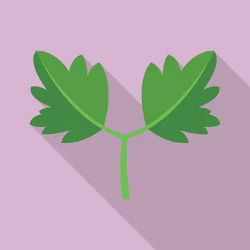 Parsley plant icon flat vector. Leaf herb Stock Illustration