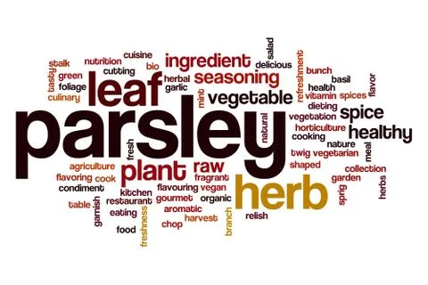 Parsley word cloud Stock Illustration