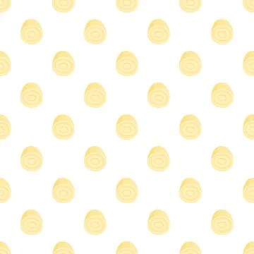 Parsnip root slices seamless pattern on white background Stock Illustration