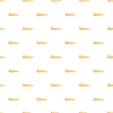 Parsnip root vegetable repeating seamless pattern Stock Illustration