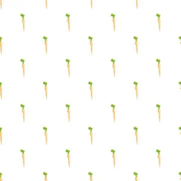 Parsnip root vegetable seamless pattern background design Stock Illustration