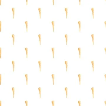 Parsnip root vegetables creating a seamless pattern Stock Illustration