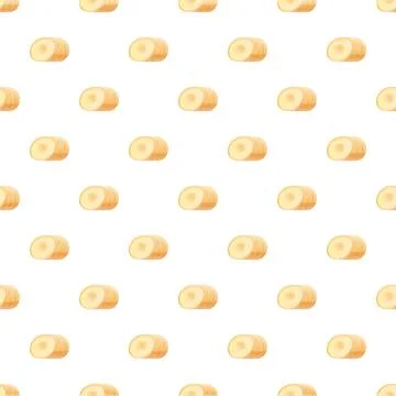 Parsnip slices repeating vector seamless pattern design 스톡 일러스트