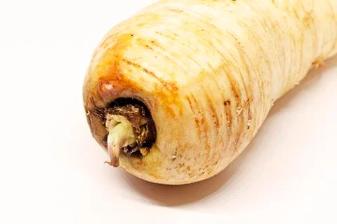 A parsnip on white background Foto stock