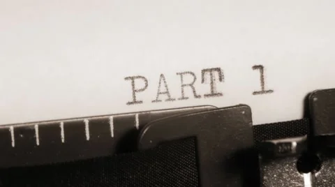 PART 1 to 4. Section of the book. Typewriting. Stock Footage 10736635