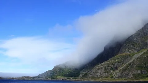 Part 13 of 19 clips of sail-by of Alden island, Askvoll, Vestland, Norway Stock Footage 314383404
