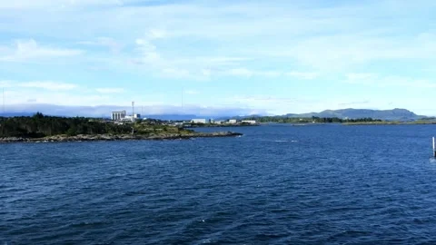 Part 2 of 18 arriving Florø, Flora, Kinn, Vestland, Norway on Hurtigruten Stock Footage 314562246