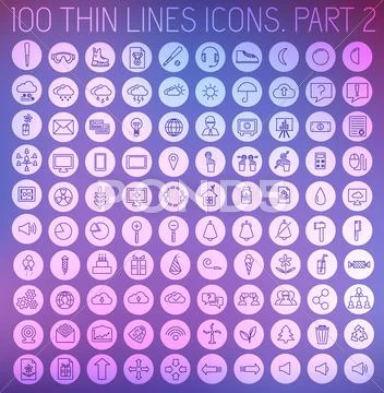 Part 2 of collection thin lines pictogram icon set concept backg ...