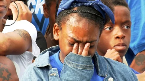 (PART 2) Multiple Clips of Public Vigil for Murder Victim 库存影片 112947683