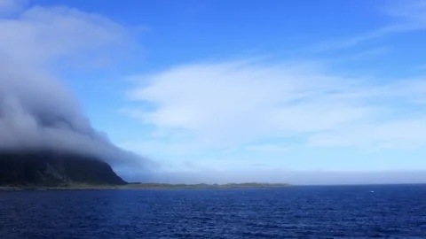 Part 3 of 19 clips of sail-by of Alden island, Askvoll, Vestland, Norway Stock Footage 314382899