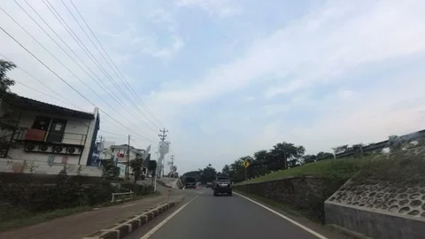 PART 3 Driving Through Trans Java Solo Salatiga -Semarang Toll Road, Banyumanik Stock Footage 129469060