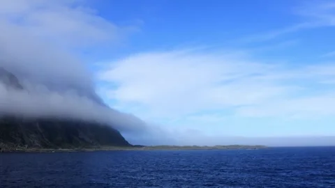 Part 4 of 19 clips of sail-by of Alden island, Askvoll, Vestland, Norway Stock Footage 314383143