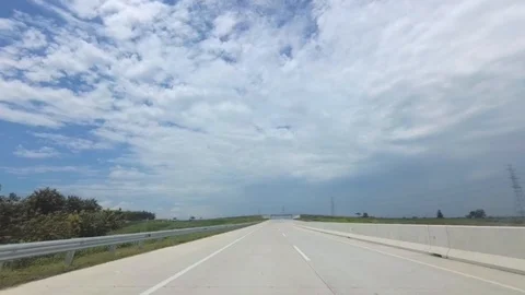 PART 4 Driving Through Trans Java Kertosono - Salatiga Toll Road Stock Footage 129451004