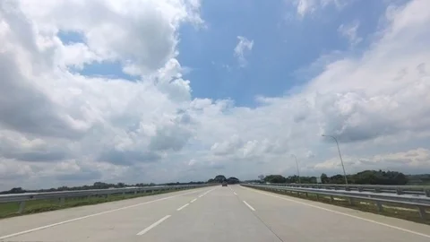 PART 5 Driving Through Trans Java Kertosono - Solo Salatiga Toll Road, Solo Video stock 129439794