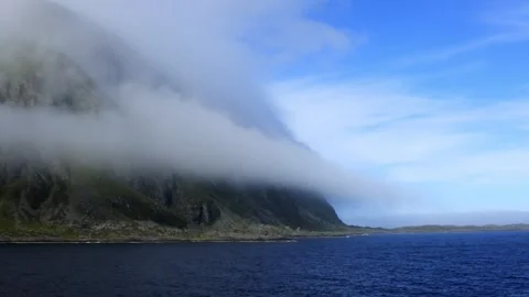 Part 6 of 19 clips of sail-by of Alden island, Askvoll, Vestland, Norway Stock Footage 314383247