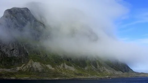 Part 8 of 19 clips of sail-by of Alden island, Askvoll, Vestland, Norway Stock Footage 314382921