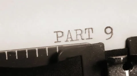 PART 9 to 10. Typewriting. Section of the book.  Stock Footage 10736743