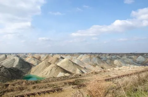 Part of an abandoned quarry Stock Photos