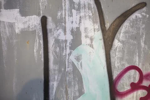 Part of abstract gravity multicolored with bright strokes. Painted concrete.. Stock Photos