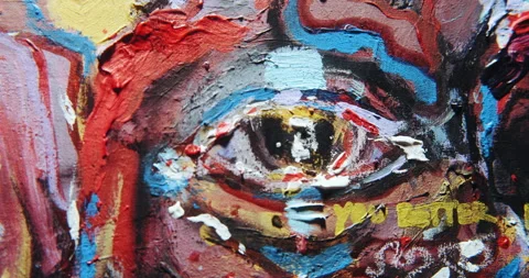 Part of abstract painting Stock Footage 148739476