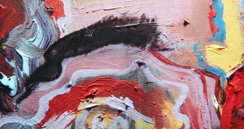 Part of abstract painting Stock Footage 148742274