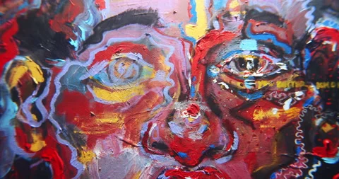 Part of abstract painting Stock Footage 148747154