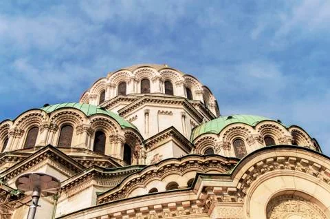 Part of Alexander Nevsky Cathedral in Sofia, the capital of Bulgaria Stock Photos