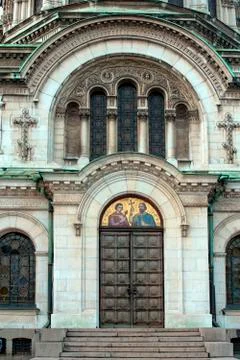 Part of the Alexander Nevsky monument in Sofia, Bulgaria. Stock Photos