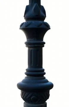 A part of antique light pole. Stock Photos