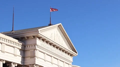 Part of the Archaeological Museum building Stock Footage 325906697