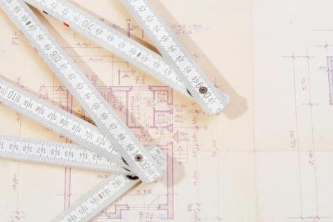 The part of architectural project Foto stock