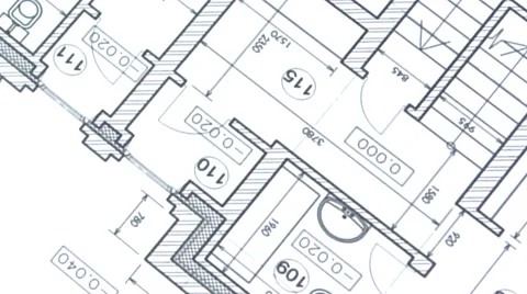 Part of architectural project, rotation, close up Stock Footage 51266481