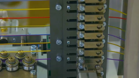 Part of the Automatic Line for the Production of Computer Cables and Connectors 스톡 동영상 92040974