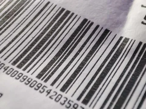 Part of bar code. Macro bar code label. Black and white. Business and finan.. Stockfoto's