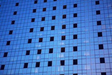 Part of blue building Stock Photos