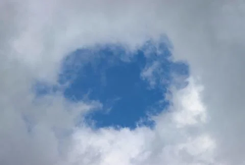 Part of the blue sky in the clouds. Stock Photos