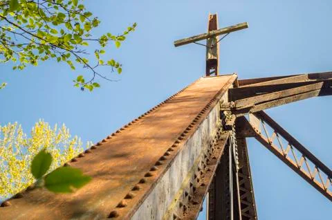 Part of the bridge Stockfoto's