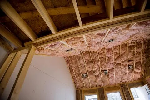 As part of the building construction process, all communications and thermal Stock Photos