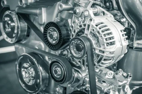 Part of car's engine Stock Photos