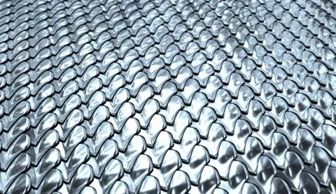Part of chain mail close-up. Stock Photos
