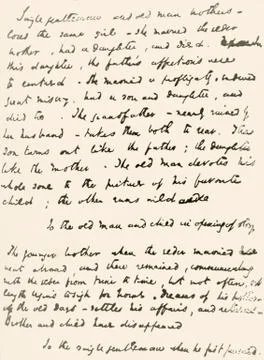 Part Of Charles Dicken's Manuscript Notes Re The Plot Of The Old Curiosity Sh Foto stock