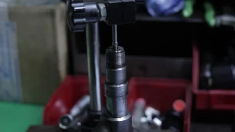 The part is checked by pressure Stock Footage 145660824