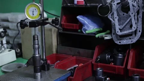 The part is checked by pressure Stock Footage 145660825