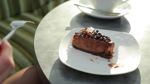 The part of chocolate cake Video stock 71997092