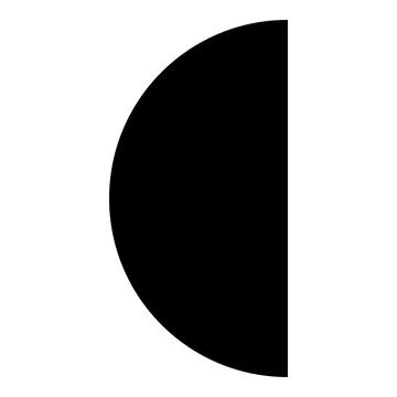 Part circle 1/2 2 two icon black color vector illustration image flat style Ilustración de archivo